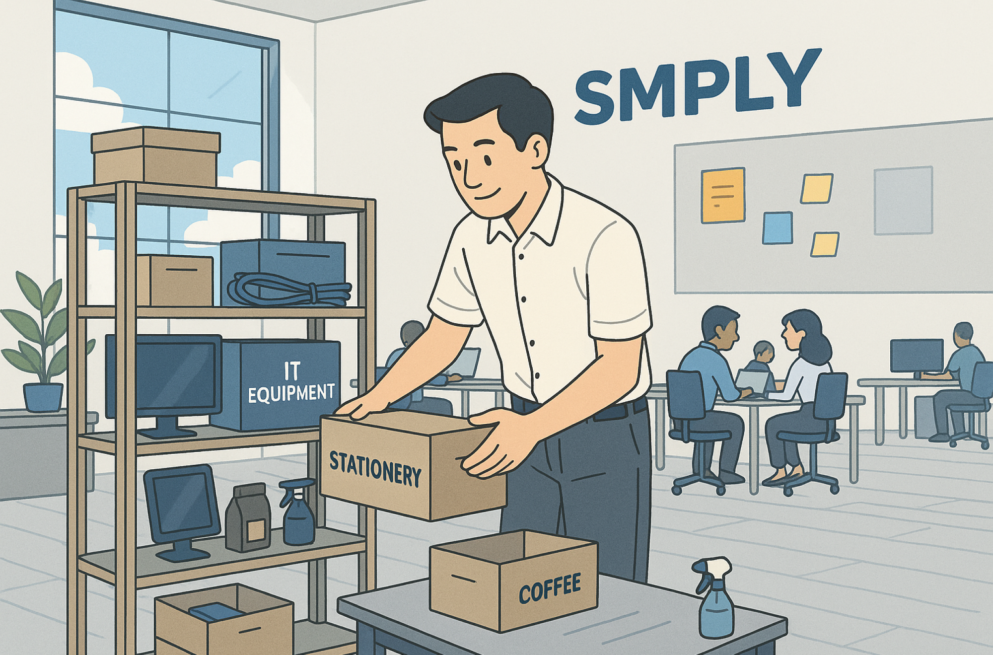 사무실 비품 관리하는 기업 담당자
