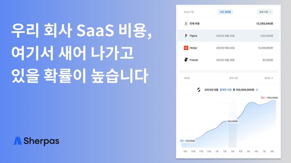 우리 회사 SaaS 비용, 여기서 새어 나가고 있을 확률이 높습니다.