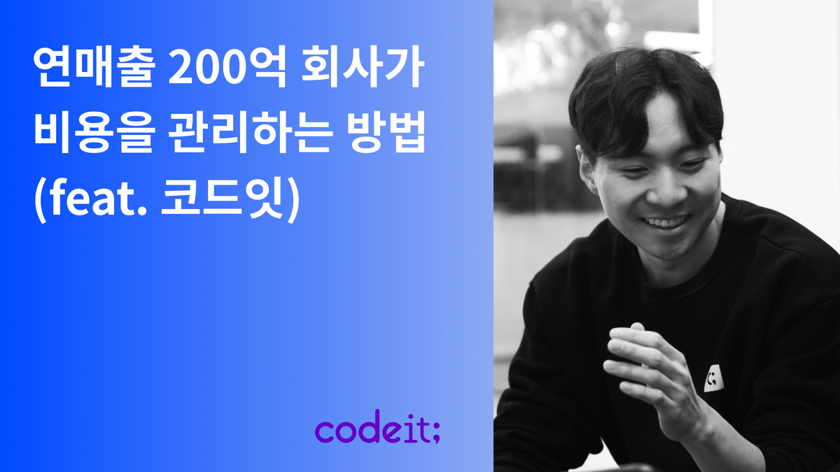 연매출 200억 회사가 비용을 관리하는 방법 (feat. 코드잇)