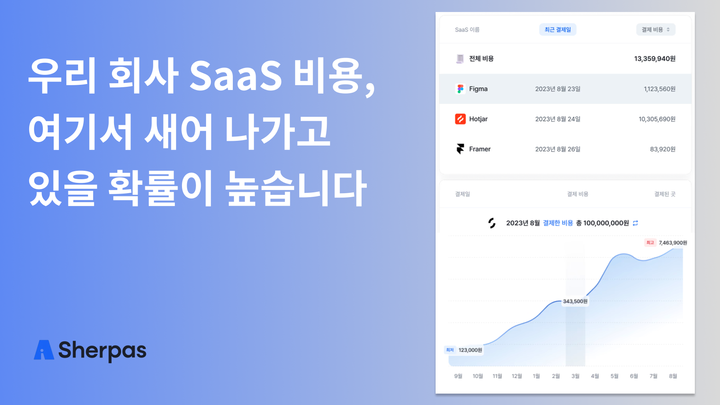 우리 회사 SaaS 비용, 여기서 새어 나가고 있을 확률이 높습니다.